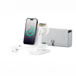 ALOGIC Matrix ULTIMATE kabelloser 3-in-1-Ladeständer für Smartphone und Apple Watch sowie Tragetasche