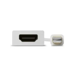 Câble adaptateur Alogic Mini DisplayPort vers HDMI avec prise en charge audio, blanc, pour connecter des appareils à des écrans HDMI