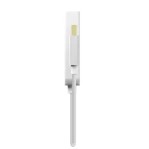 Adaptateur Alogic Mini DisplayPort vers HDMI avec connecteur doré, câble blanc et connexion d’écran prête à l’emploi.