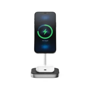 ALOGIC MagSpeed kaks ühes juhtmevaba laadimisjaam iPhone’ile ja AirPodsile, püstaluse ning laadimisalusega