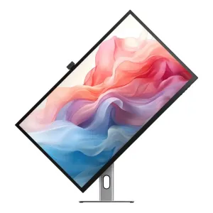 Alogic Clarity Max 32-tuumainen 4K-kosketusnäyttö ohuella kehyksellä ja keskijalustalla esillä