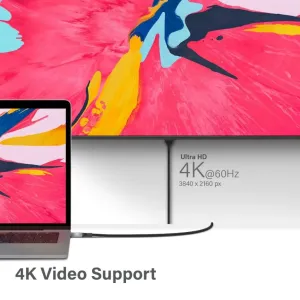 ALOGIC Ultra USB-C-auf-HDMI-Kabel zur Verbindung eines Laptops mit einem Monitor, mit Unterstützung für 4K-Video bei 60 Hz