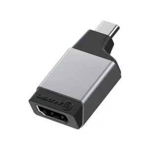 ALOGIC Ultra Mini USB-C-auf-HDMI-Adapter zum Anschließen eines Laptops an ein externes Display, silber und schwarz