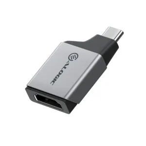 ALOGIC Ultra Mini USB-C-auf-HDMI-Adapter in Silber und Schwarz zum Anschließen eines Laptops an ein externes Display.