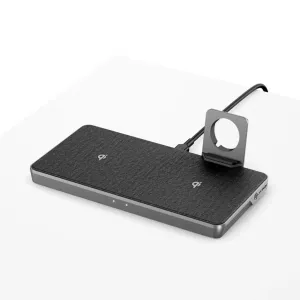 ALOGIC Ultra Power langaton 3-in-1-lataustelakka puhelintelineellä ja kahdella latausalueella, tähtiharmaa