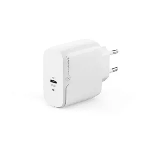 ALOGIC Rapid Power 65 W GaN USB-C-väggladdare, vit kompakt design för vägguttag med två runda stift