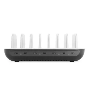 ALOGIC Powerfin 7-Port-USB-C-Desktop-Ladestation mit sieben aufrechten Steckplätzen für Smartphones und Tablets