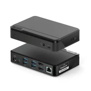 ALOGIC Universal Twin HD PRO docking station with dual display support and USB-C, HDMI and Ethernet ports