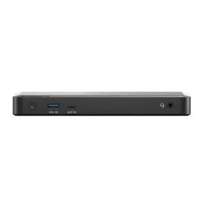 ALOGIC PRIME MX2 Universal Dock USB-C-Dockingstation, schwarz mit USB-A-, USB-C- und Audioanschlüssen an der Vorderseite