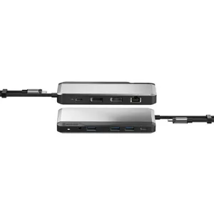 ALOGIC MX2 Lite USB-C divu monitoru dokstacija ar DisplayPort, USB-A, Ethernet un audio pieslēgvietām
