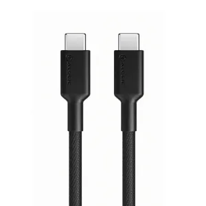 ALOGIC Elements PRO USB-C–USB-C-kaapeli punotuilla mustilla liittimillä lataukseen ja tiedonsiirtoon