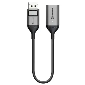 ALOGIC Ultra DisplayPort-auf-HDMI-Adapterkabel mit einrastendem DisplayPort-Stecker und HDMI-Gehäuse