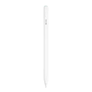 Alogic vit styluspenna för iPad med spetsig spets och en enda knapp för precisionsskrivning och skissande