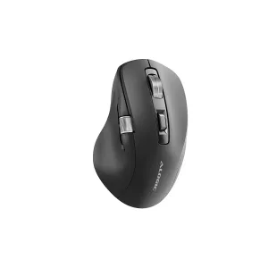 ALOGIC APEX ergonomisk Bluetooth-mus til højre hånd, genopladelig via USB-C, i sort med rullehjul og sidedrejeknap