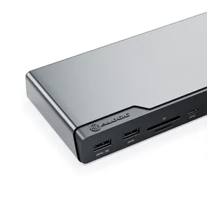 ALOGIC USB-C 16 ühes DV4 nelja monitori dokkimisjaam eesmiste USB-C, USB-A ja kaardipesadega