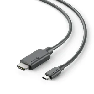 ALOGIC USB-C-auf-HDMI-Kabel, schwarz, mit 4K-Unterstützung zum Anschließen eines Computers an ein Display.