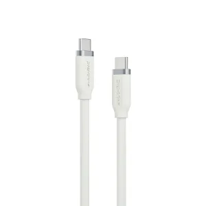 Câble USB-C vers USB-C ALOGIC Elements blanc avec deux connecteurs USB-C et logo en relief sur un fond épuré