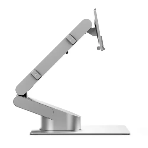 ALOGIC Aspekt Fold Stand til 32-tommers skærm, sølvfarvet ergonomisk bordstøtte med sammenklappelig, justerbar arm