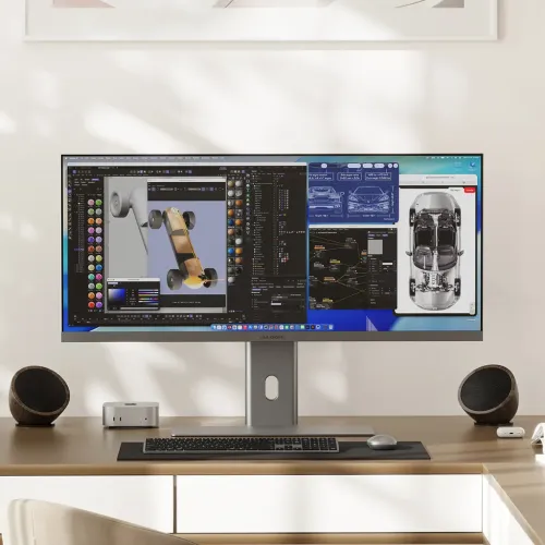 ALOGIC EDGE 40" 5K LCD-skärm med 90 W PD – ultrabred IPS-skärm och USB-C-docka - Rymdgrå