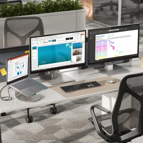 ALOGIC Elite 360 vridbart laptopställ – roterande bas för skärmdelning - Silver