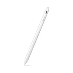 Vit ALOGIC iPad Stylus Pen med tryckkänslighet och Palm Rejection Technology för de senaste iPad-modellerna.