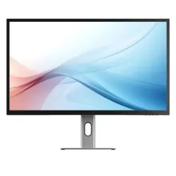 ALOGIC Clarity Max 32" UHD 4K-skærm med ergonomisk fod og USB-C 65W Power Delivery til professionelle.