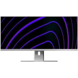 ALOGIC EDGE 40" Ultrawide WQHD-monitor; elegant silverfärgad design, multitasking, hållbara material, USB-C-hubb, laddning av bärbar dator