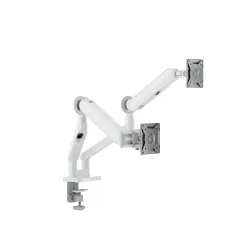 ALOGIC Glide Flexible Dual Monitor Arm for ergonomic, adjustable, and tidy workspace setup with cable management.