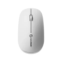 ALOGIC Echelon Bluetooth USB-C Rechargeable 4 Keys Mouse i vitt, ergonomisk för sömlös multitasking, kompatibel med flera enheter